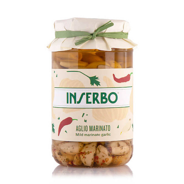 Czosnek marynowany z przyprawami AGLIO MARINATO CONDITO 560 g Inserbo